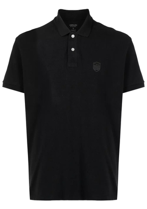 Osklen crest-motif cotton polo shirt - Black
