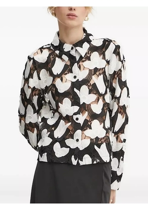Bruuns Bazaar floral-lace shirt - Black