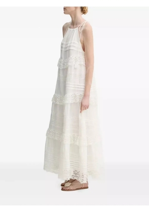 MUNTHE Fuenta lace-trimmed tiered dress - Neutrals