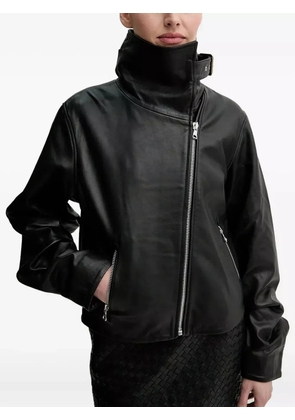 Won Hundred belted leather jacket - Black