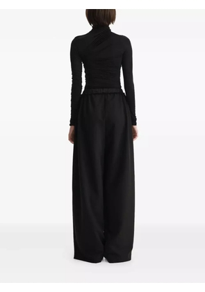 2310 STUDIO draped high-neck top - Black