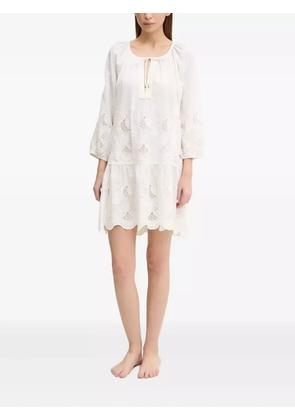 Melissa Odabash embroidered tiered dress - White