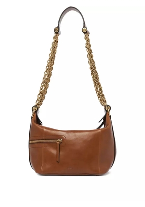 Chloé chain-trimmed leather bag - Brown
