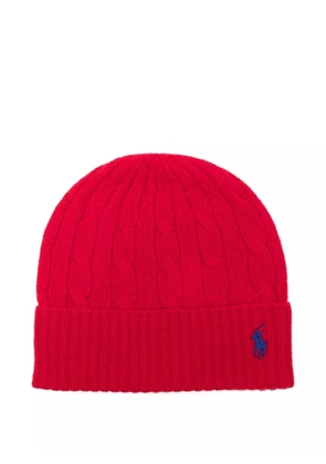 Polo Ralph Lauren cable-knit beanie hat - Red