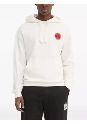 HUGO logo-print hoodie - White