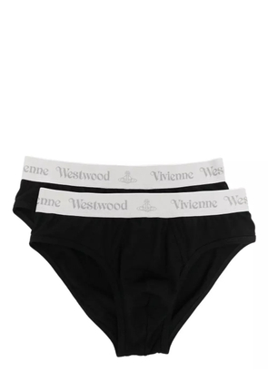 Vivienne Westwood logo-waistband cotton briefs - Black