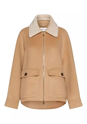 Marella patch-pocket zip-front jacket - Brown