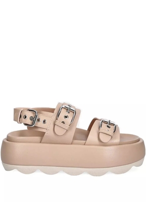 AGL Gwendoline buckled platform sandals - Neutrals