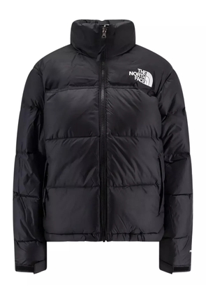 The North Face logo-embroidered puffer jacket - Black