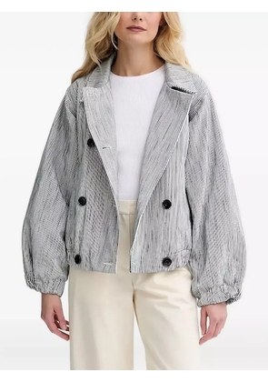 Sessùn striped oversized jacket - Blue