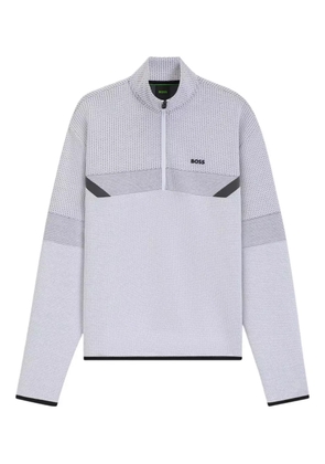 BOSS short-zip sweatshirt - Grey