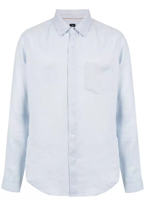 Osklen long sleeved linen top - Blue