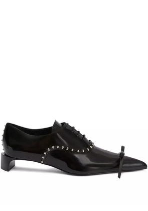 Jil Sander studded patent leather Oxford shoes - Black