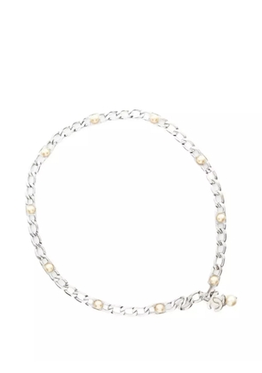 CHANEL Pre-Owned 1986-1988 chain pearl belt - Silver