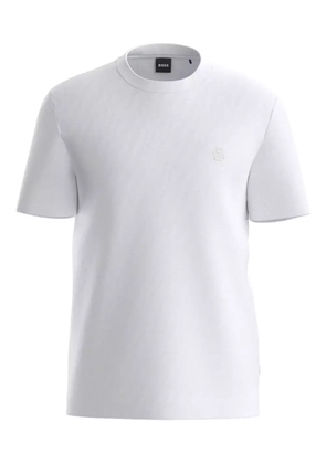 BOSS logo-embroidered crew-neck T-shirt - White