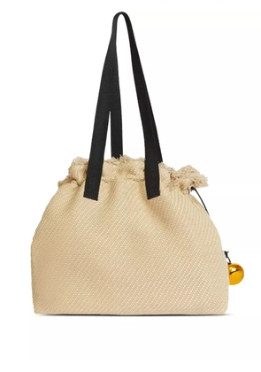 Rodebjer Quinn fringed straw tote bag - Neutrals