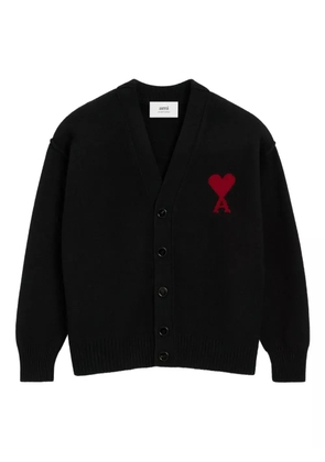 AMI Paris Ami De Coeur wool cardigan - Black