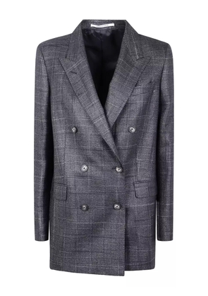 Tagliatore checked double-breasted jacket - Black