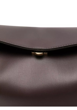 Themoirè zip-pocket shoulder bag - Brown