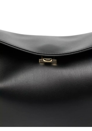 Themoirè clasp-fastening shoulder bag - Black