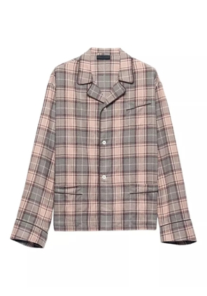 Prada checked patch-pocket shirt - Brown
