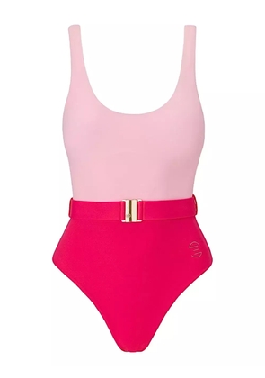 SOFIA ERHAN belted colour-block swimsuit - Pink