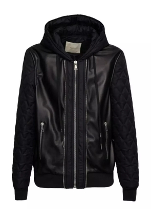 YES LONDON quilted hooded jacket - Black