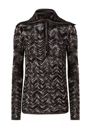 Missoni knitted polo top - Black