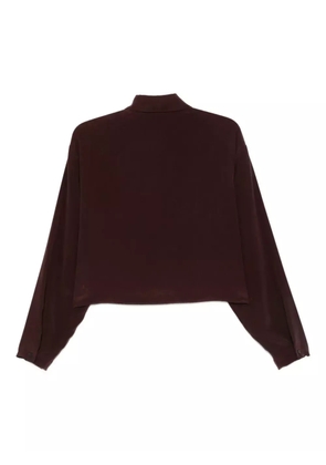 Alysi button-front cropped shirt - Red