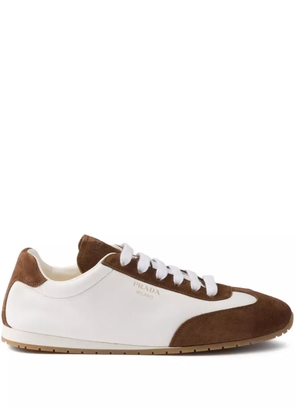 Prada suede leather sneakers - White