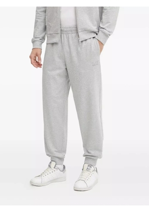 Ea7 Emporio Armani logo-embroidered zip-up track pants - Grey