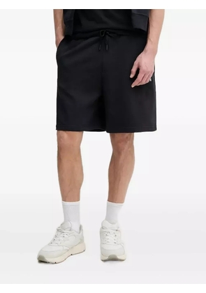 Armani Exchange embroidered-logo drawstring track shorts - Black