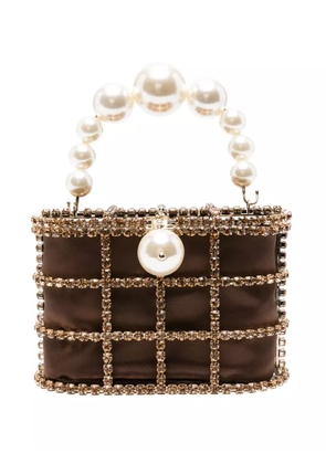 Rosantica mini Holli crystal-embellished bucket bag - Brown