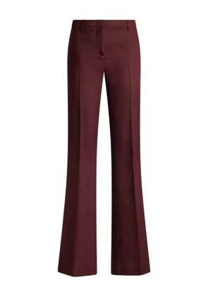 ETRO paisley-jacquard trousers - Red
