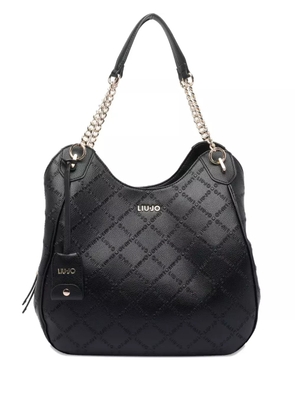 LIU JO logo-plaque chain-strap shoulder bag - Black