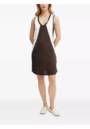 LIU JO V-neck panelled mini dress - Brown