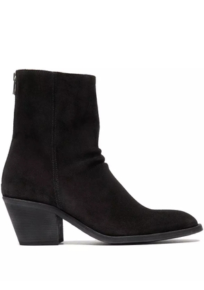 Officine Creative Sydne zip suede boots - Black