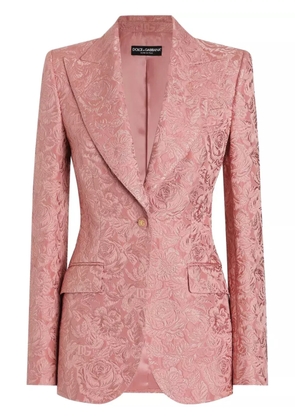 Dolce & Gabbana DNA floral-jacquard blazer - Pink