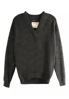 Frenckenberger V-neck mélange sweater - Grey