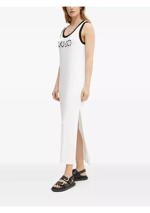 LIU JO pearl-embellished midi dress - White