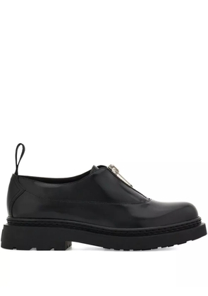 Ferragamo zip-front Derby shoes - Black