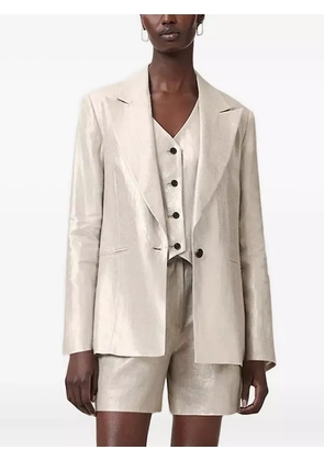 AllSaints Averie metallic-effect blazer - Neutrals