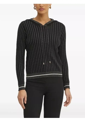 LIU JO ribbed-knit hooded sweater - Black