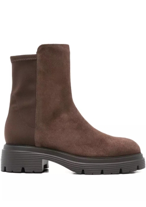 Stuart Weitzman suede platform boots - Brown