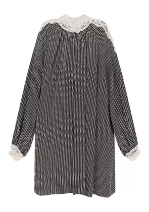 Chloé lace-trimmed geometric-print mini dress - Black