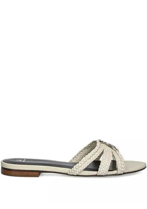 Patrizia Pepe braided-leather sandals - Neutrals