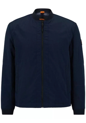 BOSS Othmar logo-patch bomber jacket - Blue