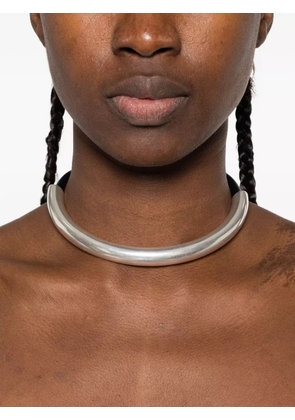 ISABEL MARANT cord-leather necklace - Silver