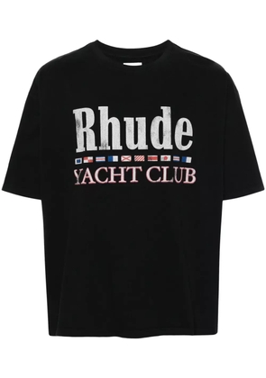 RHUDE Flag cotton T-shirt - Black