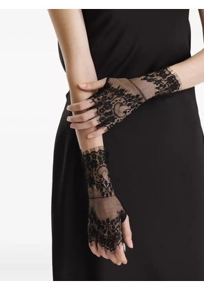 2310 STUDIO lace-trimmed fingerless gloves - Black